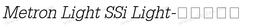 Metron Light SSi Light字体转换
